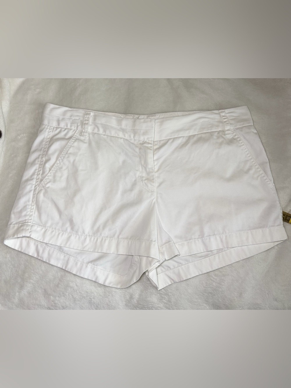 J. Crew White High-Rise Tailored Cotton‎ Shorts Sz 10
